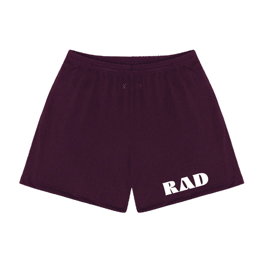 RAD Mesh Gym Shorts Maroon
